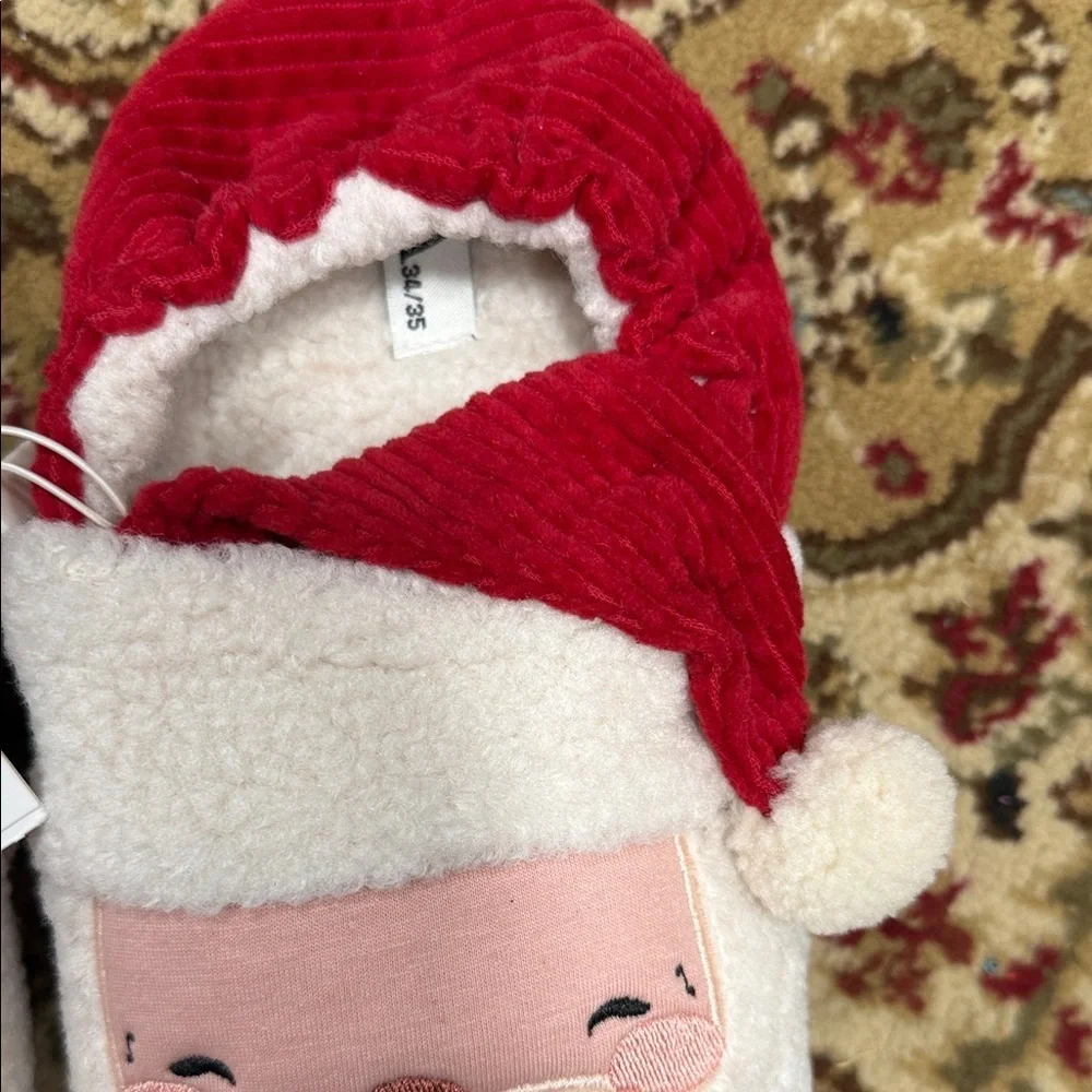 Zara Kids Santa Slippers - Red and White